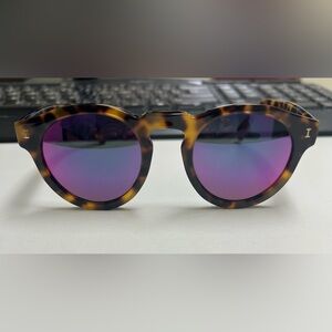 Illesteva Tortoise Sunglasses with Pink Lenses